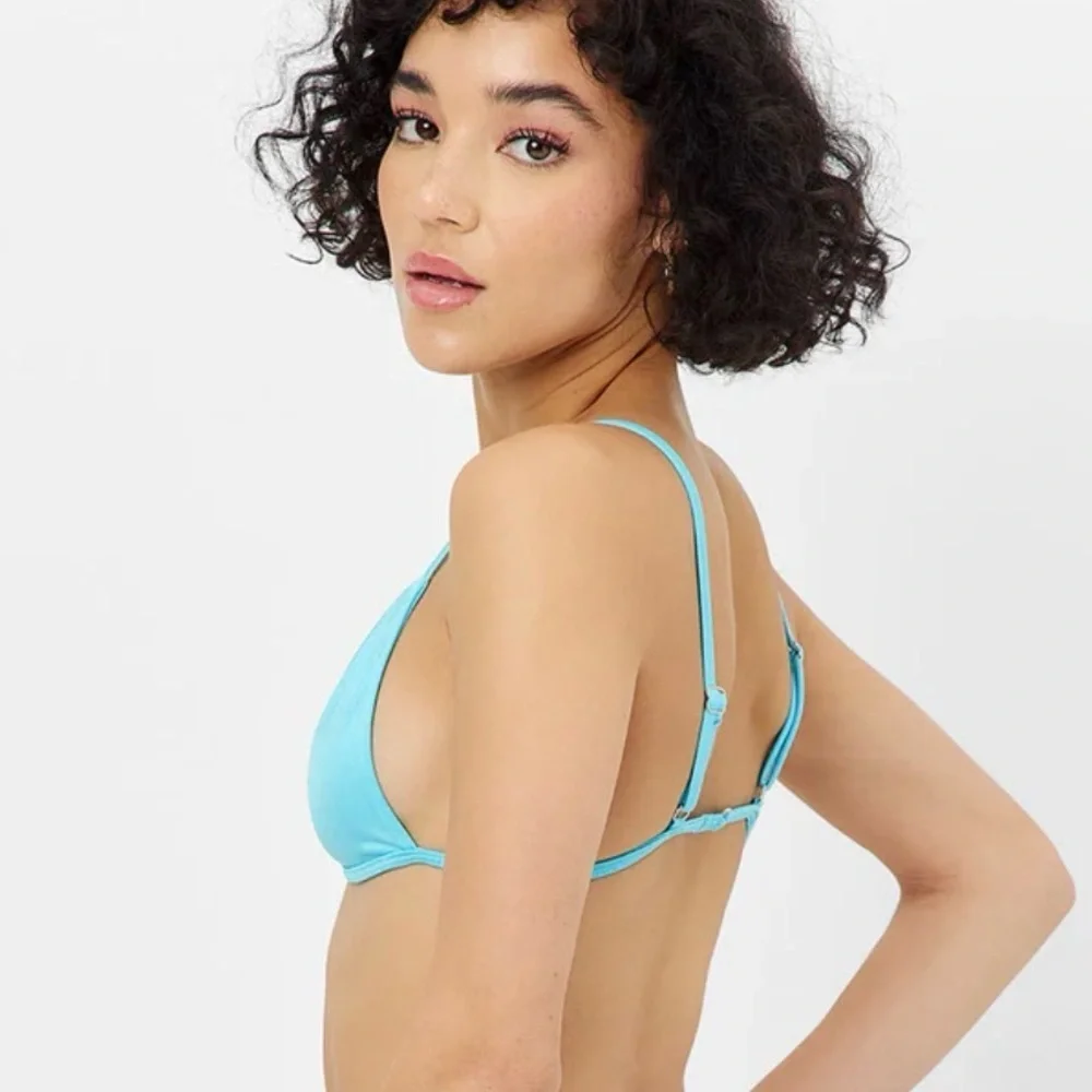 Frankie’s Bikinis Chase Shine Triangle Bikini Top S